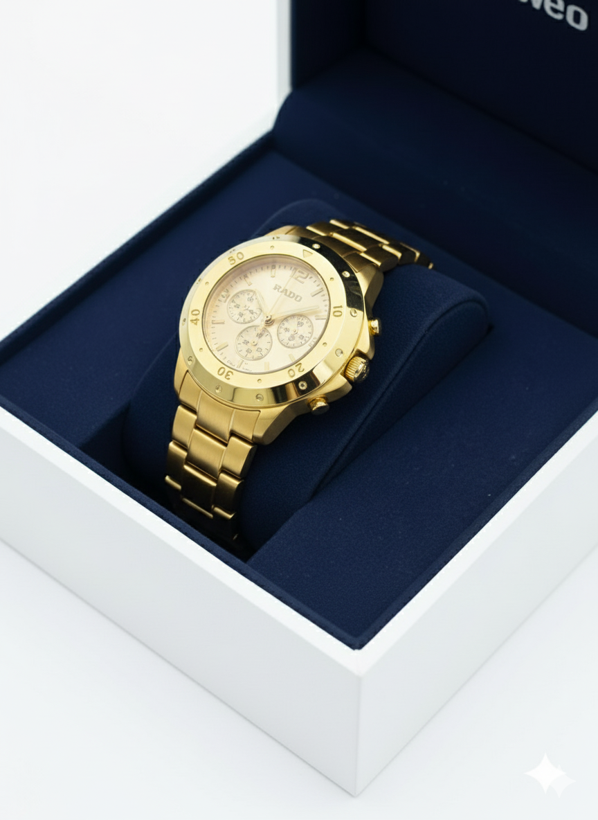 RADO- Luxurious Gold Chronograph Watch