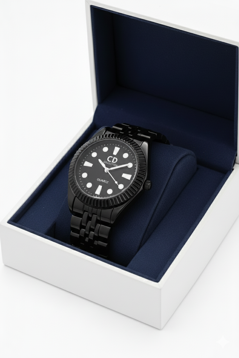 CD-Collection  Elegant Black Quartz Watch