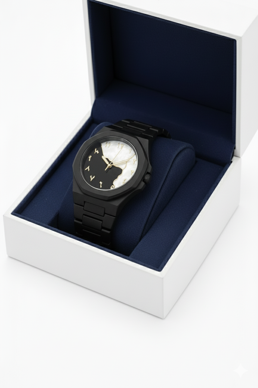 Elegent Black-White  Aura Watch