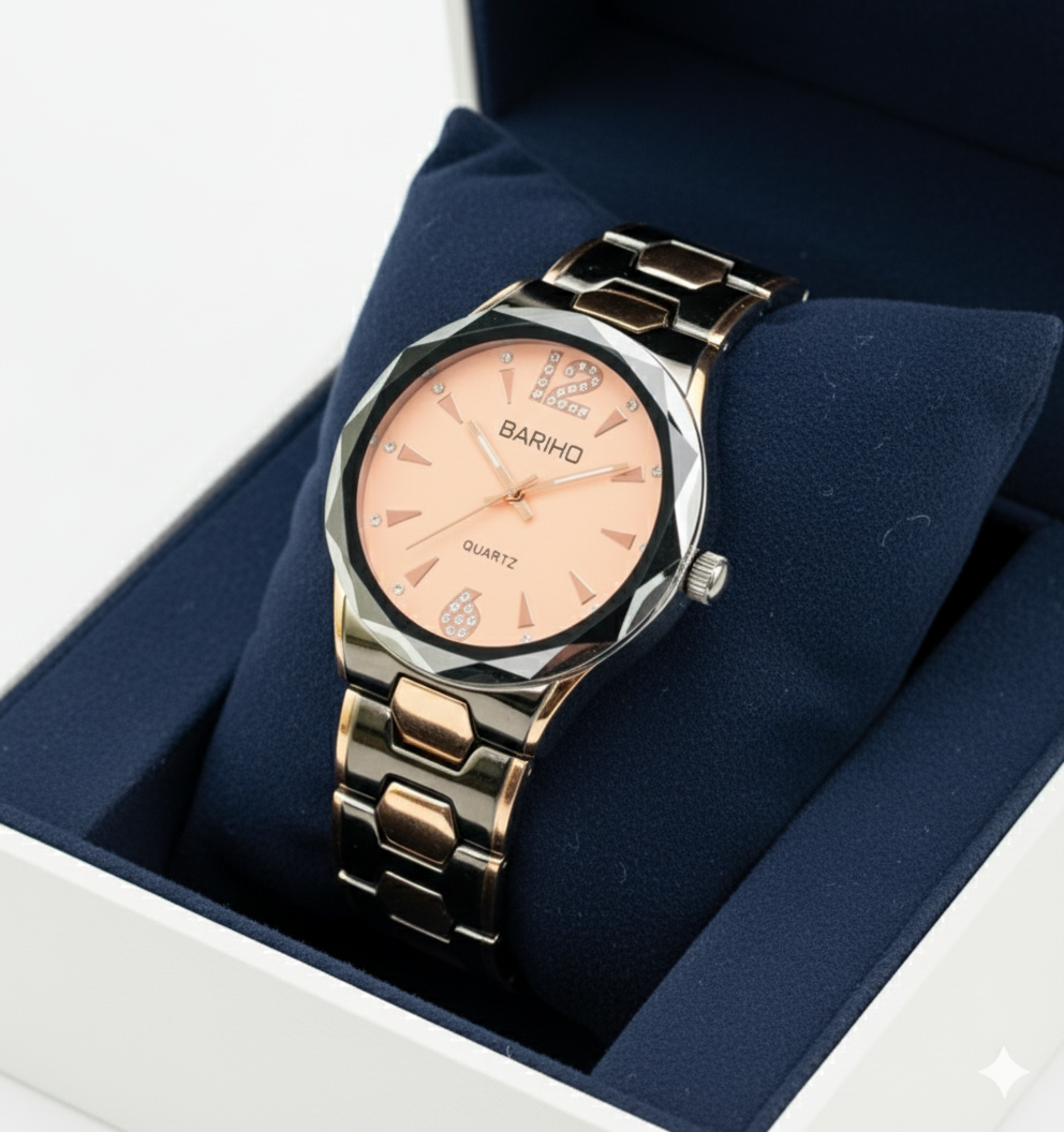 BARIHO-Elegant Couple's Quartz Watch Set