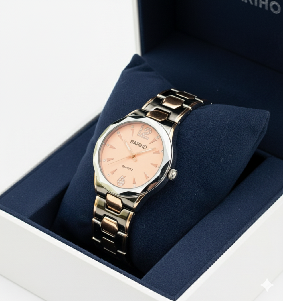 BARIHO-Elegant Couple's Quartz Watch Set
