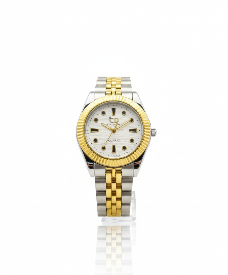 CD-Collection Elegant Quartz Watch with Gold Accents