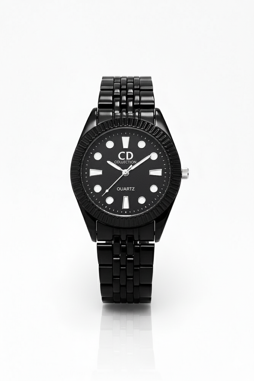 CD-Collection  Elegant Black Quartz Watch