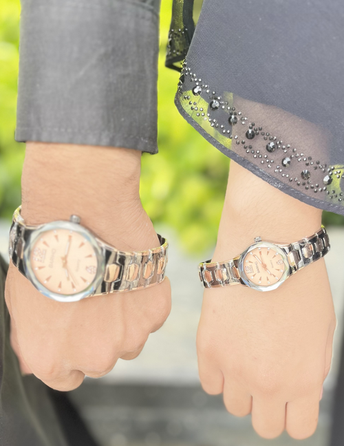 BARIHO-Elegant Couple's Quartz Watch Set