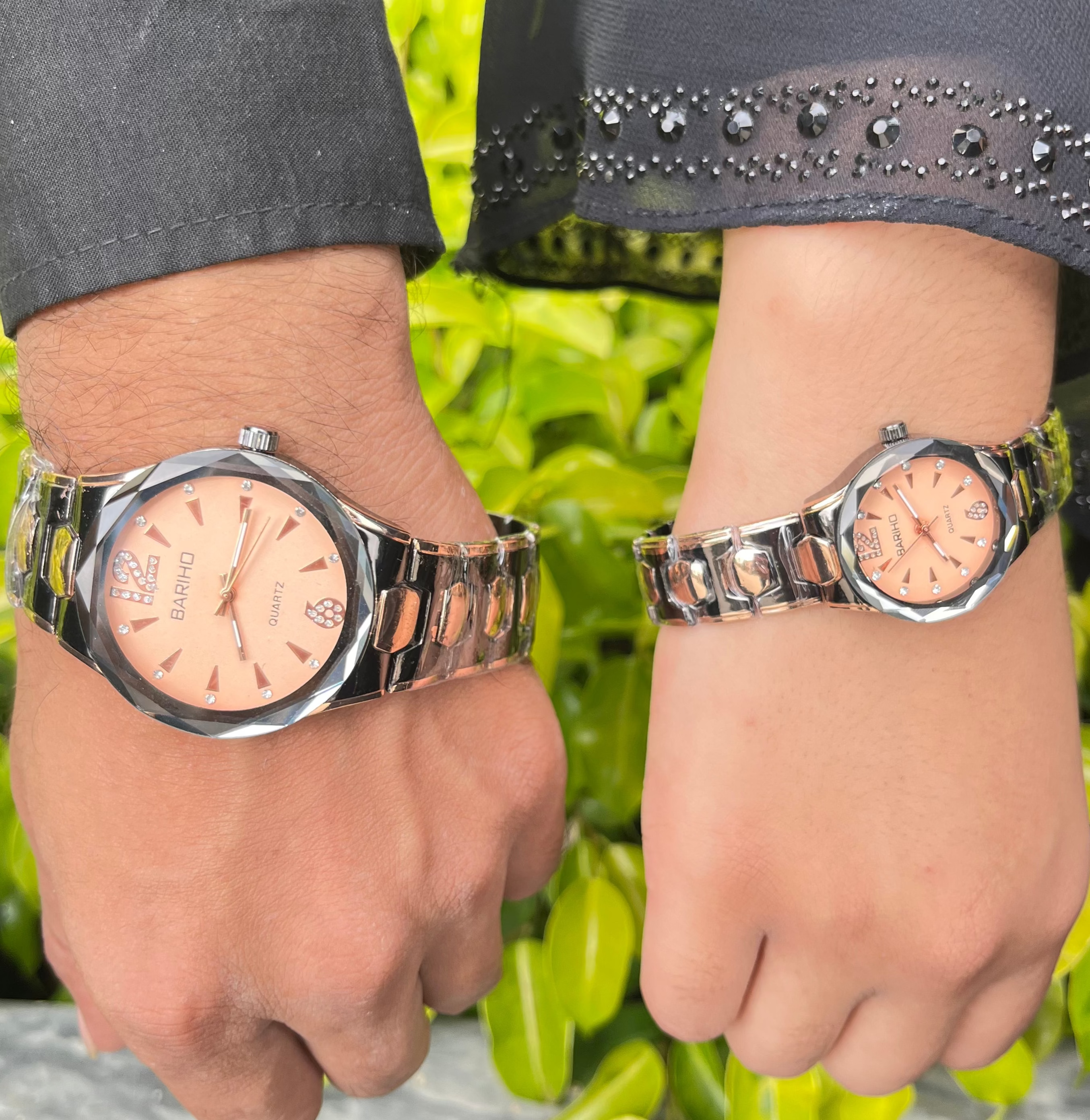 BARIHO-Elegant Couple's Quartz Watch Set