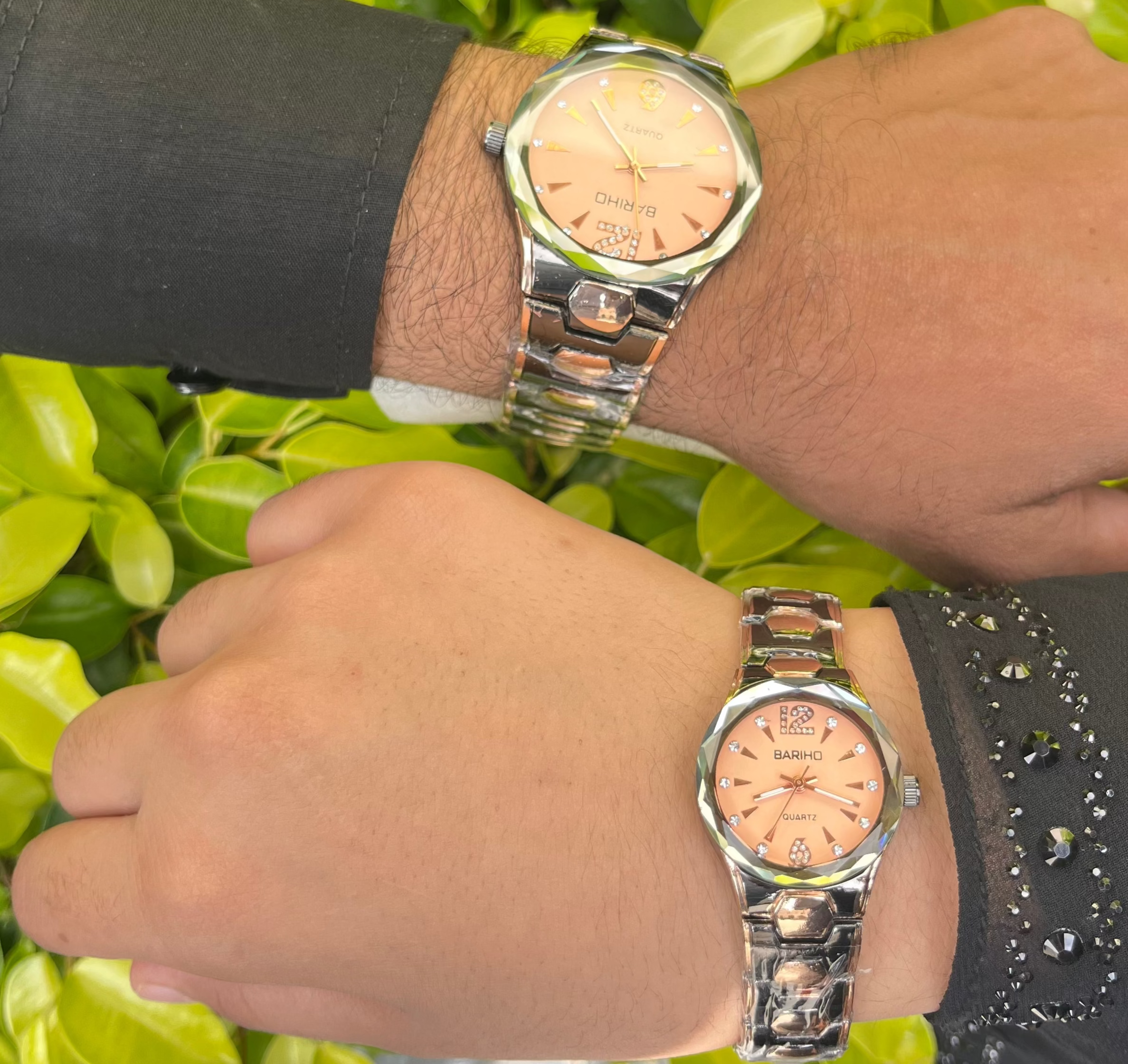 BARIHO-Elegant Couple's Quartz Watch Set