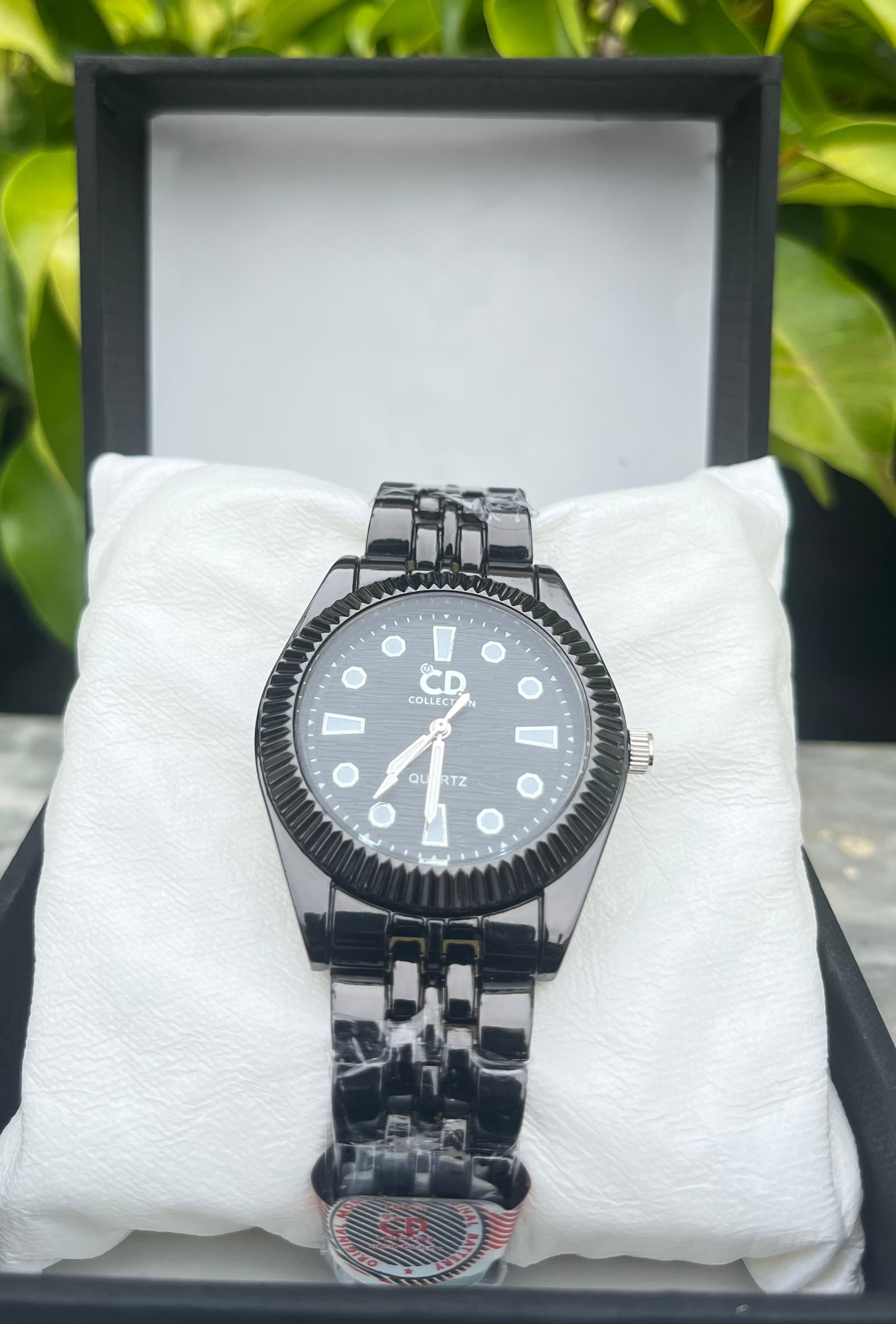 CD-Collection  Elegant Black Quartz Watch
