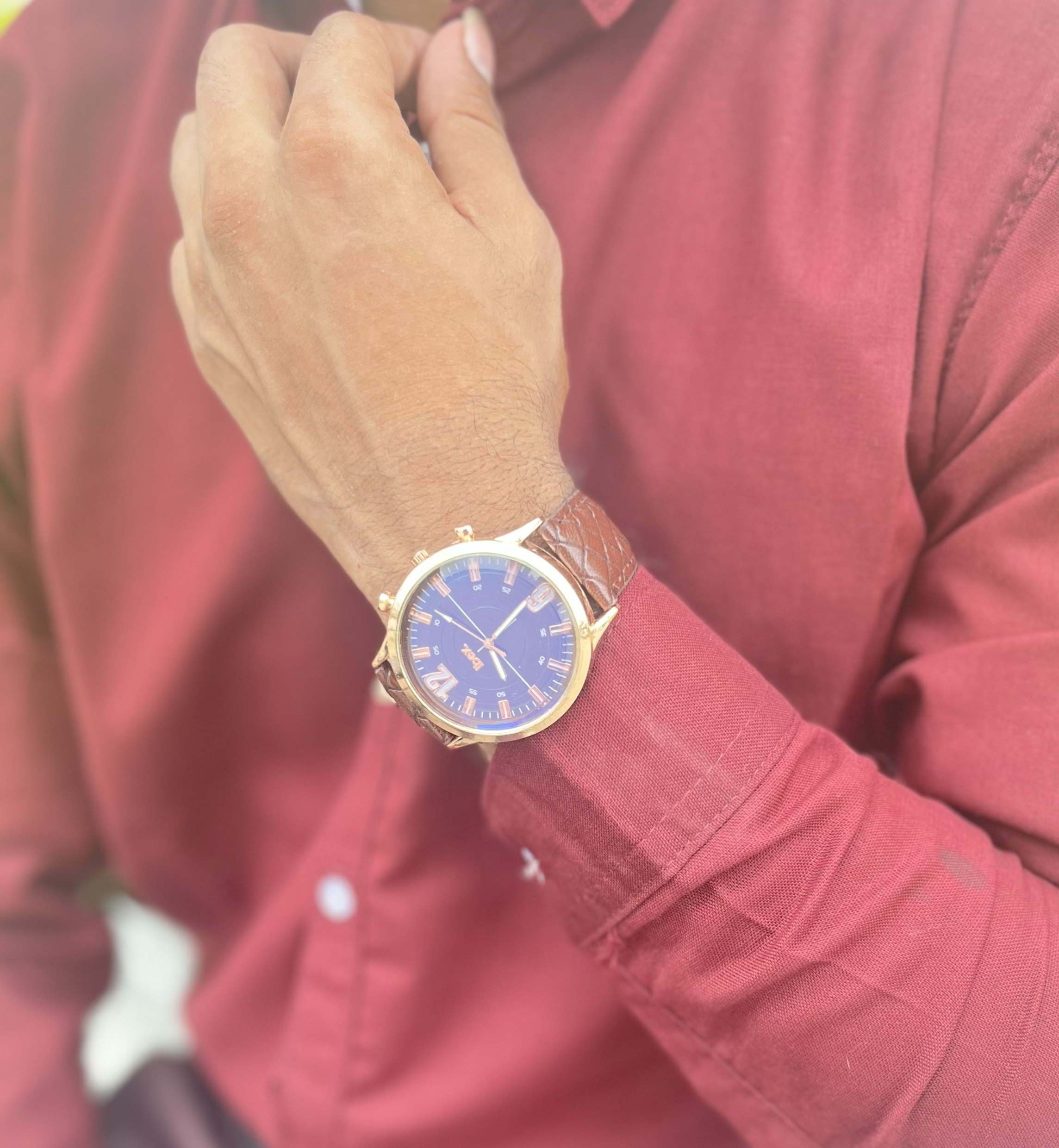 Ibex-Classic Brown Leather Strap Watch