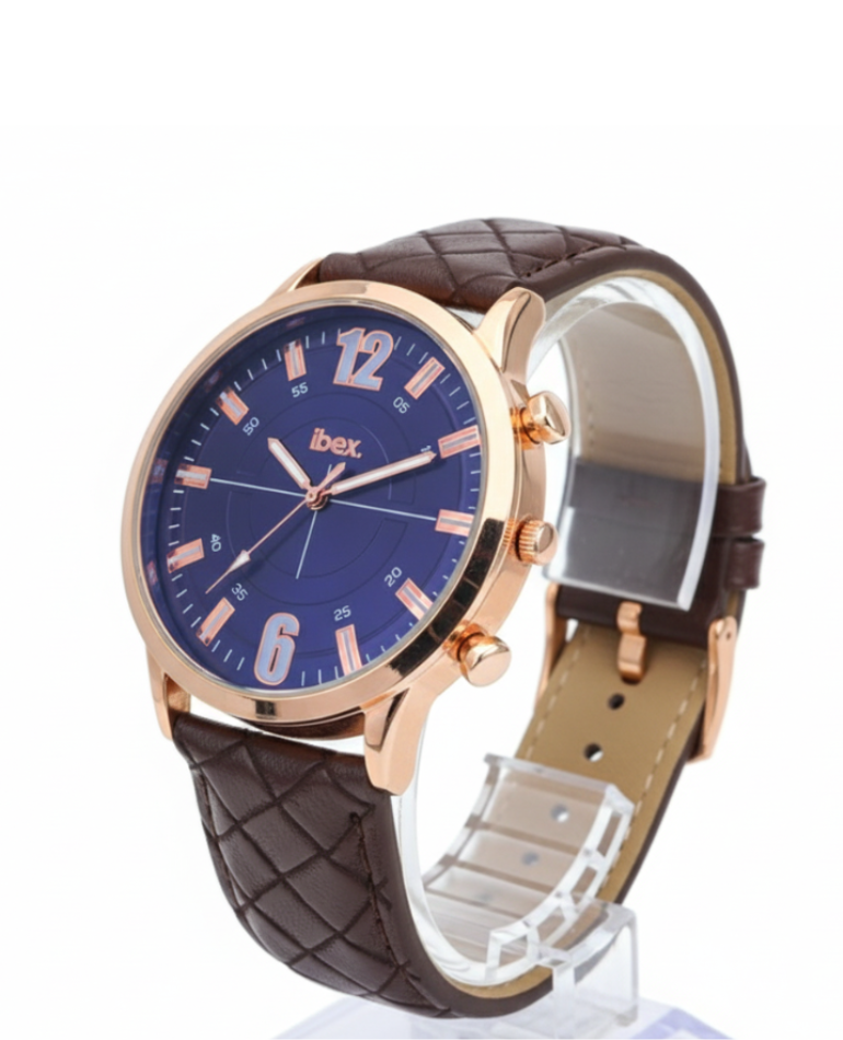 Ibex-Classic Brown Leather Strap Watch
